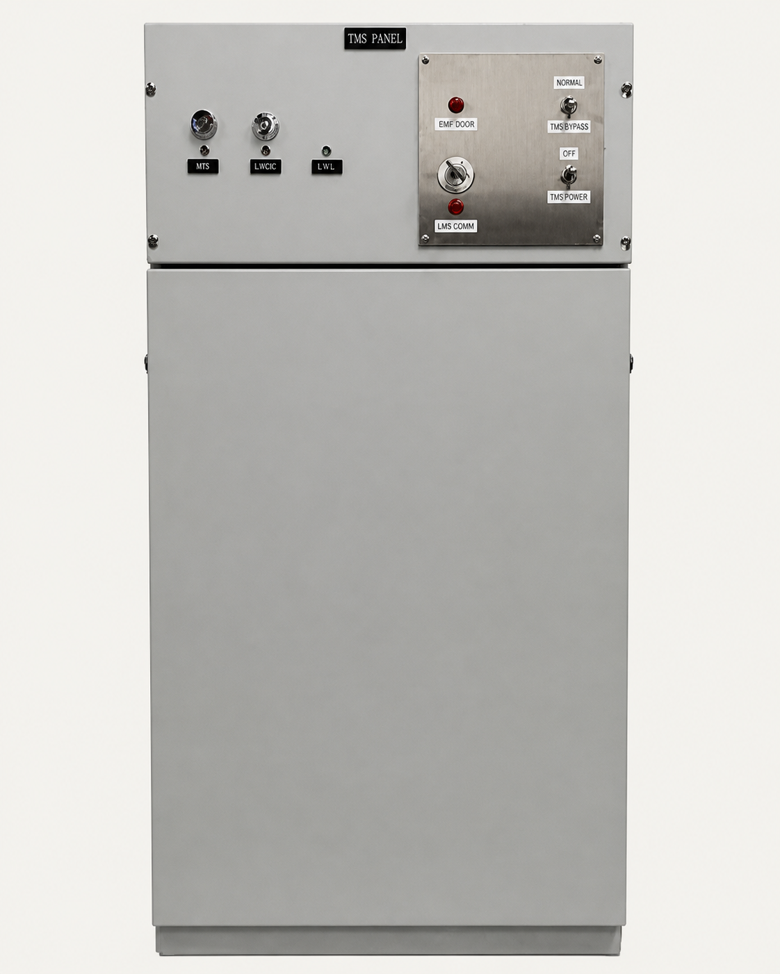 Floor-standing lift TMS supervisory panel
