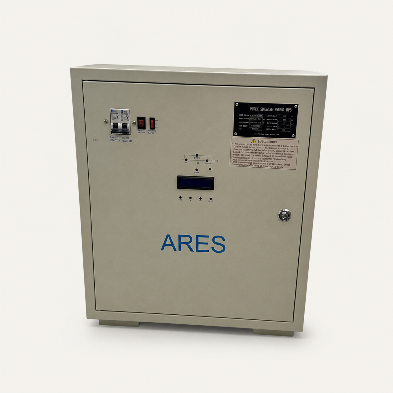 Lift backup-power cabinet with ARES marking
